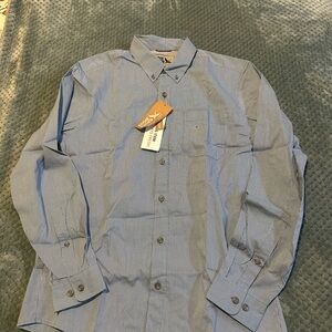 Eddie Bauer Men's Casual Blue Button-Down Shirt